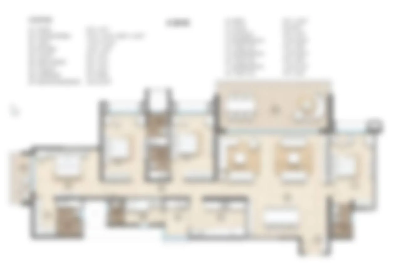 Lodha Beaumont Estate 4 BHK floor plan — four bedrooms, staff room, utility and wide deck, Lodha Fiorana Phase 1